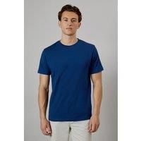 Mens Royal Blue Plain Crew Neck T-Shirt - L