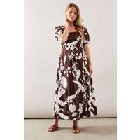 Wallis Chocolate Fit & Flare Dress Womens Daywear Dresses