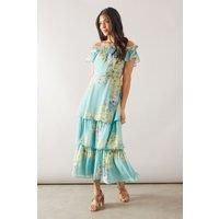 Wallis Sage Fit & Flare Dress Womens Occasion Dresses