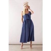 Wallis Navy Fit & Flare Dress Womens Occasion Dresses