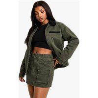 Womens Twill Washed Mini Skirt