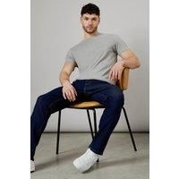 Mens Rinse Wash Stretch Slim Fit Jeans - Dark Blue - 32S