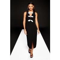 Runway 1.8.1.8 Bow Detail Midi Dress With Cut Out