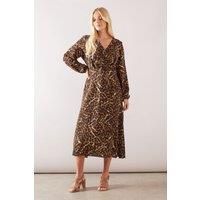 Wallis Animal Wrap Dress Womens Daywear Dresses