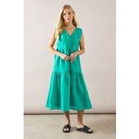 Wallis Green Fit & Flare Dress Womens Daywear Dresses