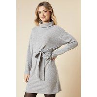 Womens Brushed Roll Neck Mini Dress