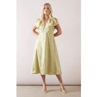 Wallis Green Fit & Flare Dress Womens Occasion Dresses
