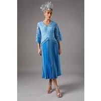 Lace Top Pleat Skirt Dress