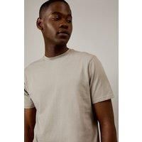 Mens Silver Grey Plain Crew Neck T-Shirt - L
