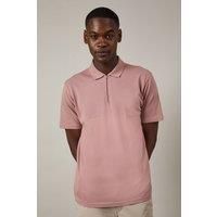 Mens Pink Birdseye Yoke Polo Shirt - Xxl