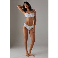 Warehouse Women's Ruched Brief Bikini Bottom in Mono | Size: 6