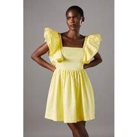 Frill Shoulder Mini Dress