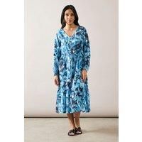 Wallis Blue Fit & Flare Dress Womens Daywear Dresses