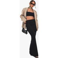 Womens Tailored Side Split Maxi Skirt