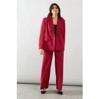 Wallis Red Wide Leg Trousers Womens Casual Trousers