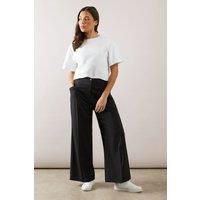 Wallis Black Wide Leg Trousers Womens Casual Trousers