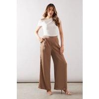 Wallis Chocolate Wide Leg Trousers Womens Casual Trousers