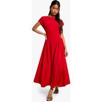 Womens Textured Volume Skirt Midaxi Dress