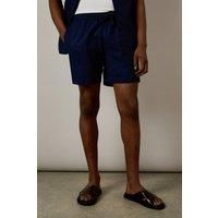 Mens Navy Linen Blend Shorts - Xxl