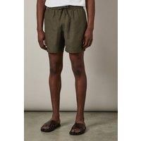 Mens Khaki Linen Blend Shorts - Xxl