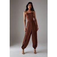 Warehouse Chocolate Trousers Womens Daywear Trousers