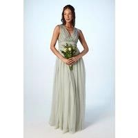 Coast Sage A-Line Dress Womens Bridesmaids Dresses