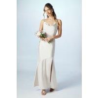 Cowl Neck Satin Slip Maxi Bridesmaids Dress