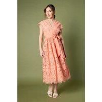 Coast Peach Midi Dress Womens Occasion Dresses