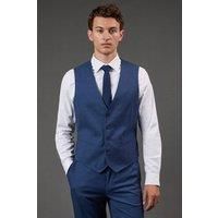 Burton Blue Waistcoat Mens Smart Suits