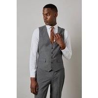 Burton Mid Grey Waistcoat Mens Smart Suits
