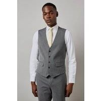 Burton Mid Grey Waistcoat Mens Smart Suits