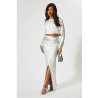 Premium Satin Top & Skirt Co ord