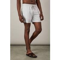 Mens Light Grey Print Swim Shorts - L