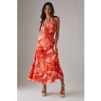 Warehouse Orange Dress Womens Occasion Dresses