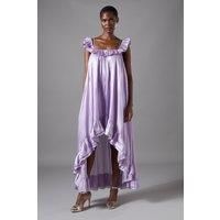 Coast Muse Ruffle Strappy Dip Back Hem Maxi Dress