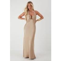 Misspap Champagne Maxi Dress Womens Occasion Dresses