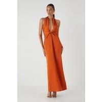 Misspap Orange Maxi Dress Womens Going Out Dresses