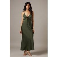 Warehouse Dark Olive Dress Womens Occasion Dresses