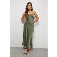 Warehouse Dark Olive Dress Womens Occasion Dresses
