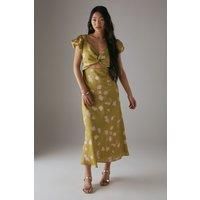 Warehouse Olive Dress Womens Occasion Dresses