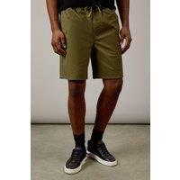 Mens Khaki Drawstring Chino Shorts - 38