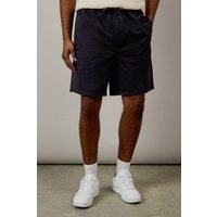 Mens Navy Drawstring Chino Shorts - 36