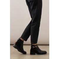 Mariannes Snaffle Detail Flat Ankle Boots