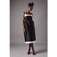 Mono Races Twill Column Midi Dress