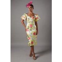 Coast Yellow Midi Dress Womens Occasion Dresses