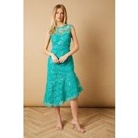 Oasis Bright Green Midi Dress Womens Occasion Dresses