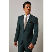 Mens Dark Green Slim Fit Suit Jacket - 42R