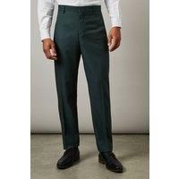 Mens Dark Green Slim Fit Suit Trousers - 32S