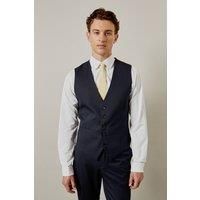 Mens Navy Pinstripe Waistcoat - L