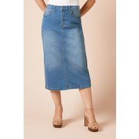 Womens Denim Midi Skirt
